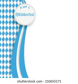 Oktoberfest design on the white background. German text "OÃ?Â?Ã?Â´zapft is" and "Oktoberfest", translate "on tap" and "Oktoberfest". Eps 10 vector file.