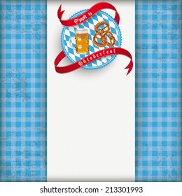 Oktoberfest design on the white background. German text "OÂ´zapft is" and "Oktoberfest", translate "on tap" and "Oktoberfest". Eps 10 vector file.