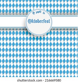 Oktoberfest design on the white background. German text "O zapft is" and "Oktoberfest", translate "on tap" and "Oktoberfest". Eps 10 vector file.