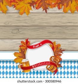 Oktoberfest design on the white background. German text "OÃ?Â´zapft is" and "Oktoberfest", translate "on tap" and "Oktoberfest". Eps 10 vector file.