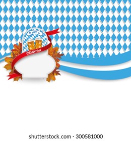Oktoberfest design on the white background. German text "OÃ?Â´zapft is" and "Oktoberfest", translate "on tap" and "Oktoberfest". Eps 10 vector file.