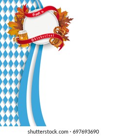 Oktoberfest design on the white background. German text "O´zapft is" and "Oktoberfest", translate "on tap" and "Oktoberfest". Eps 10 vector file.