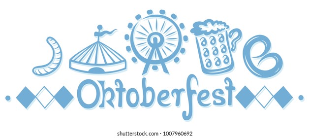 Oktoberfest design with traditional elements.