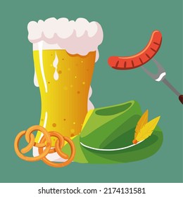 oktoberfest drink and food image