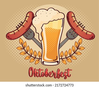 oktoberfest drink and food poster