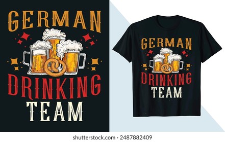 Camiseta del equipo de bebedores de Oktoberfest, Cerveza de Equipo de bebida polaca, camisetas del festival de cerveza alemán