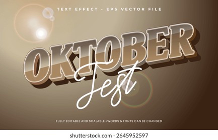 Oktoberfest com efeito de texto editável