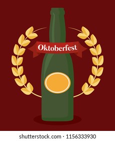 Oktoberfest festival design with icon vectot ilustration