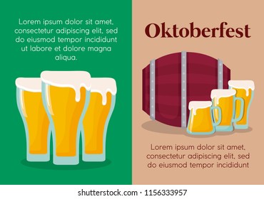 Oktoberfest festival design with icon vectot ilustration