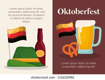 Oktoberfest festival design with icon vectot ilustration