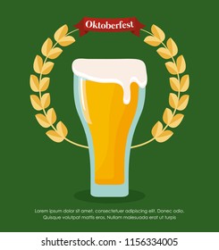 Oktoberfest festival design with icon vectot ilustration