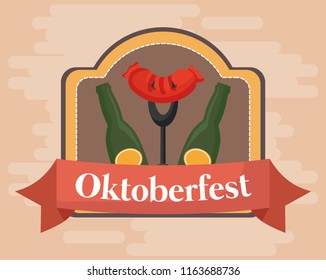 Oktoberfest festival design with icon vectot ilustration