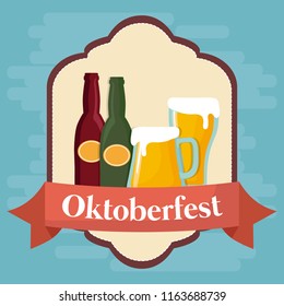 Oktoberfest festival design with icon vectot ilustration