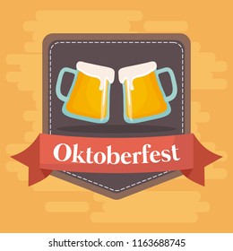 Oktoberfest festival design with icon vectot ilustration
