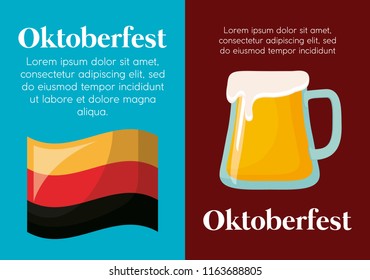 Oktoberfest festival design with icon vectot ilustration
