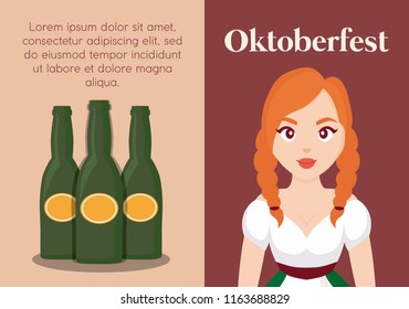Oktoberfest festival design with icon vectot ilustration