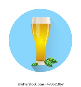 Oktoberfest Festival Glass Mug Beer Icon Vector Illustration