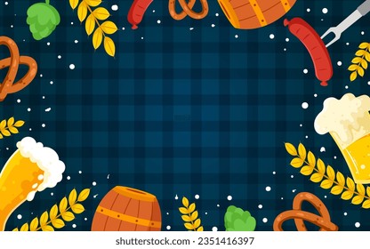 Oktoberfest Festival Hand Drawn Element Background