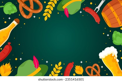 Oktoberfest Festival Hand Drawn Element Background