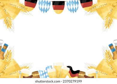 Oktoberfest Festival Illustration Frame Background