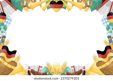 Oktoberfest Festival Illustration Frame Background