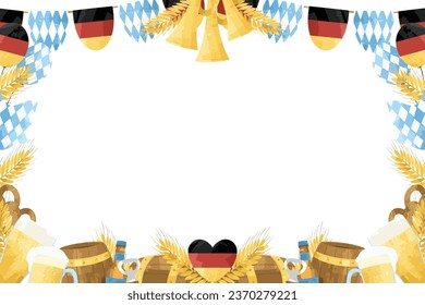Oktoberfest Festival Illustration Frame Background