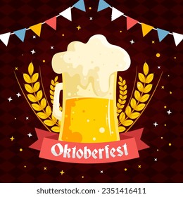 Oktoberfest Festival Illustration vector flat