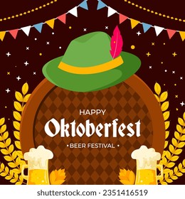 Oktoberfest Festival Illustration vector flat