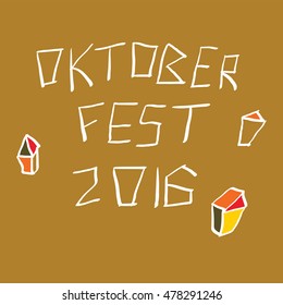 oktoberfest festival pattern in vector. Lettering for your design