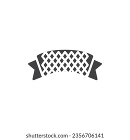 Oktoberfest flag vector icon. filled flat sign for mobile concept and web design. Bavarian flag ribbon glyph icon. Symbol, logo illustration. Vector graphics