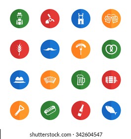 Oktoberfest flat icons for media