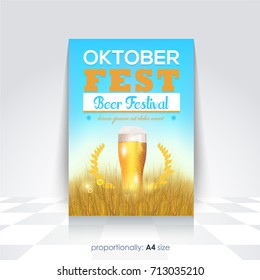Oktoberfest Flyer Poster - Optional Party, Events, Advertising, Announcement Vector Template 
