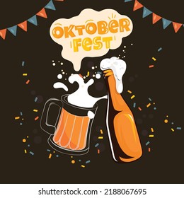 Oktoberfest-Flieger. Vektor Bierfestivals Poster. Illustrator 