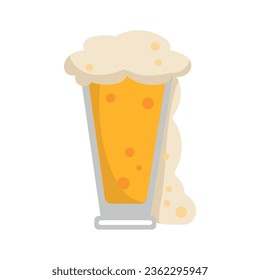 oktoberfest foamy beer icon isolated