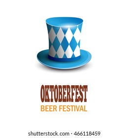 Oktoberfest German beer festival. Oktoberfest celebration design with Bavarian hat.