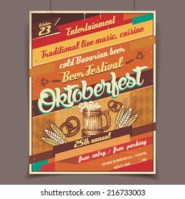 Oktoberfest German Beer Festival Template Retro Poster