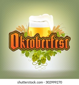 Oktoberfest german celebration. Beer Festival. EPS10