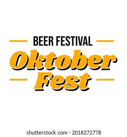 Oktoberfest Germany Beer Festival Text Banner Design Vector