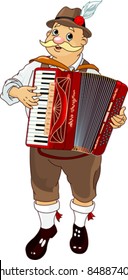 Oktoberfest Germany musician Playing  Accordion