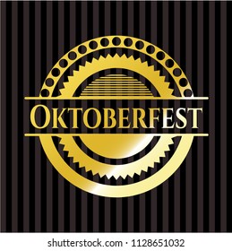 Oktoberfest gold shiny badge