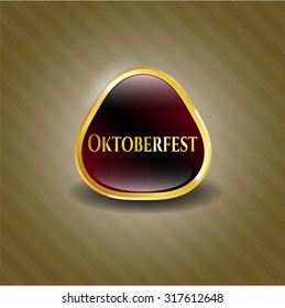 Oktoberfest gold shiny emblem