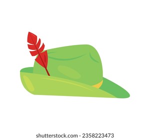 oktoberfest green hat vector isolated