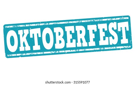 Oktoberfest grunge rubber stamp on white background, vector illustration