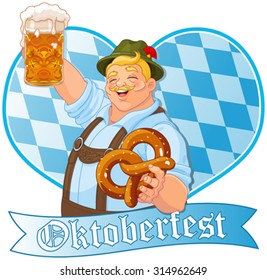 Oktoberfest guy celebrating