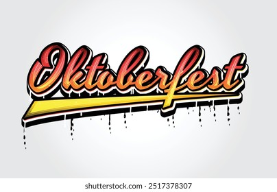 Oktoberfest Hand art Graffiti Template