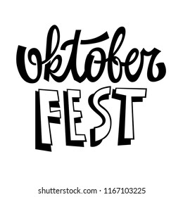 Oktoberfest handwritten lettering. Oktoberfest typography vector design for greeting cards and poster. German translation: Welcome to Octoberfest 2018. Vector illustration.