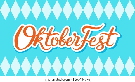 Oktoberfest handwritten lettering. Oktoberfest typography vector design for greeting cards and poster. German translation - Octoberfest. Vector illustration, invitation welcome card