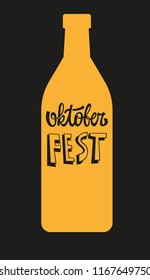 Oktoberfest handwritten lettering. Oktoberfest typography vector design for greeting cards and poster. German translation: Welcome to Octoberfest 2018. Vector illustration.