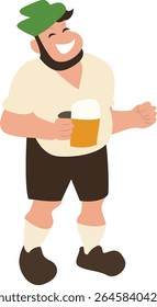 Oktoberfest Homem bávaro feliz Cerveja Stein Oktoberfest