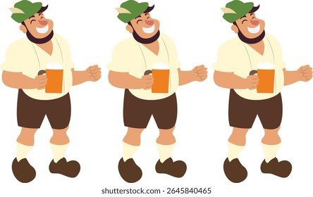 Oktoberfest Happy Bavarian Men Oktoberfest Beer